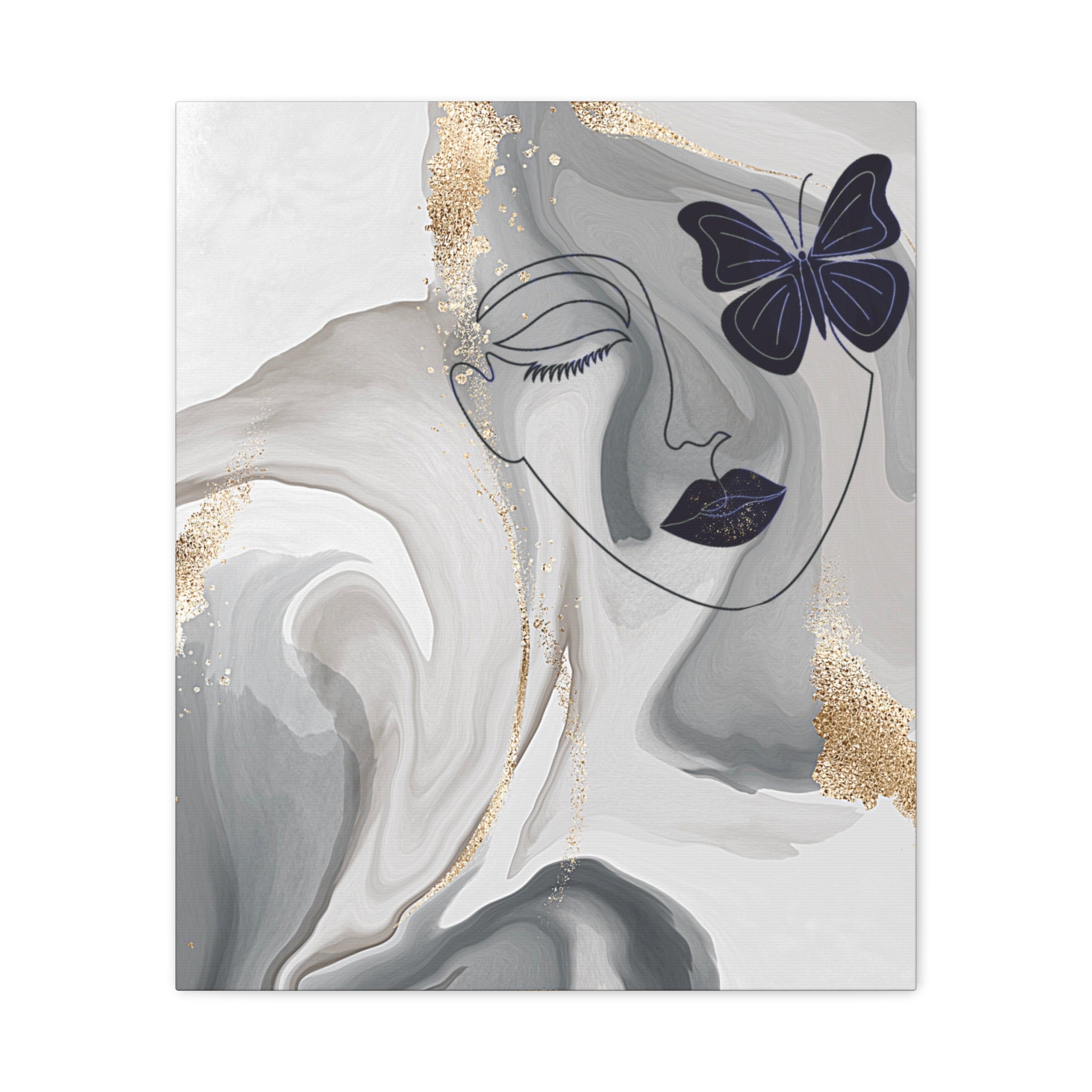 Grey Marble Dream: Matte, Stretched Canvas, 1.25" Thick