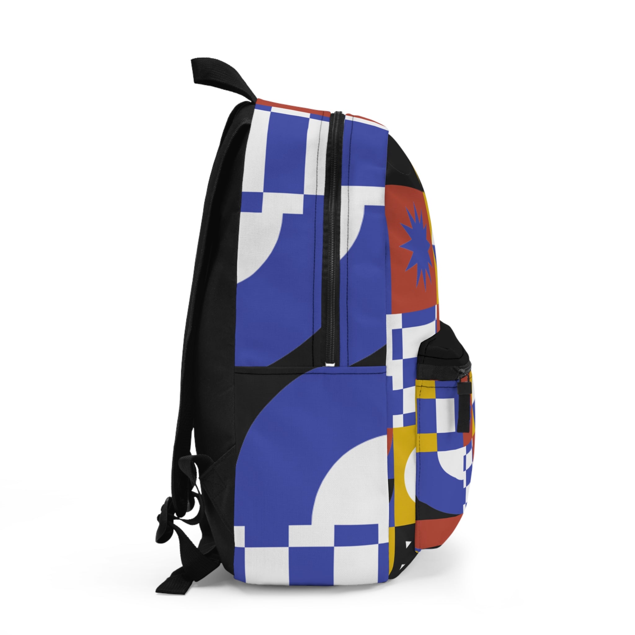 Colorful Geometric Pattern Backpack – Lightweight, Waterproof, and Durable