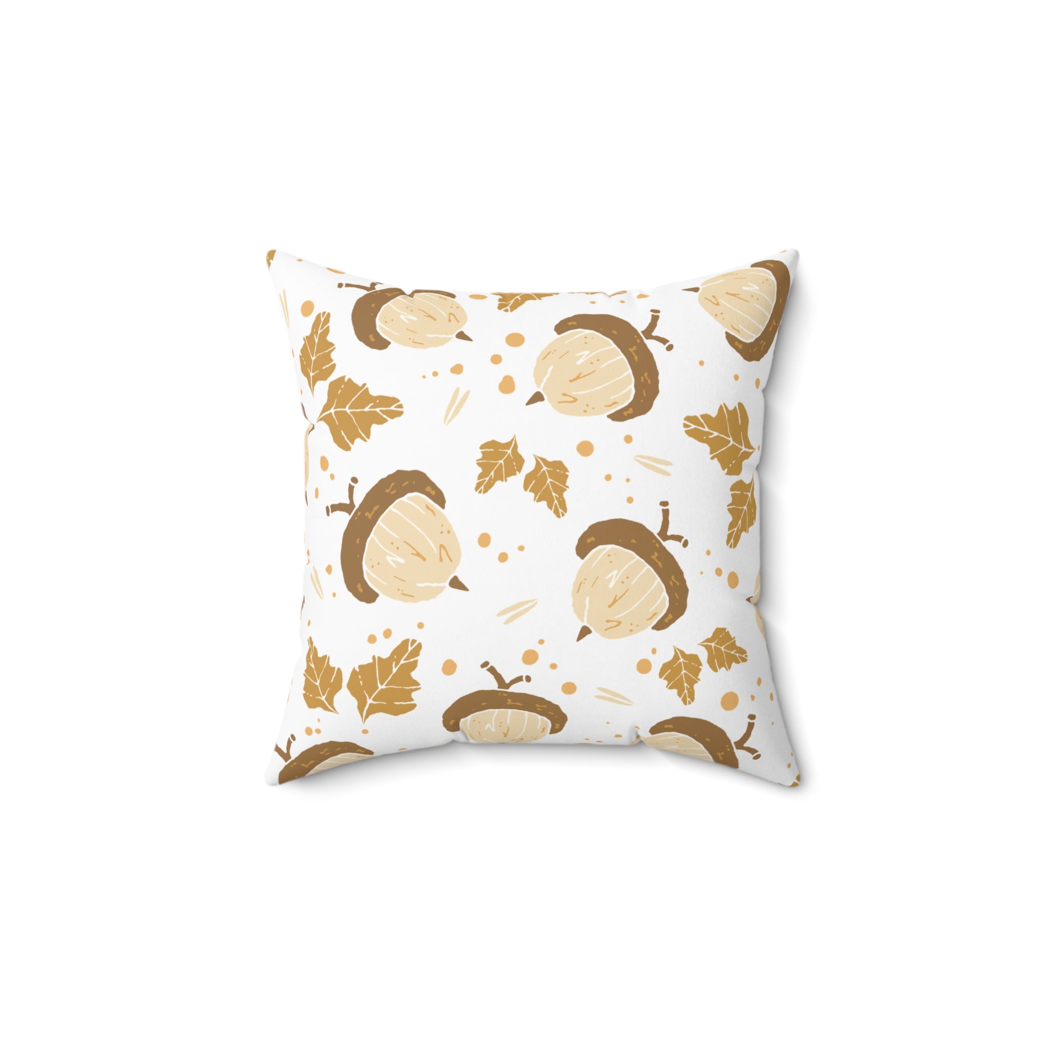 Cozy Acorn & Oak Leaf Decorative Pillow – Perfect Autumn Accent