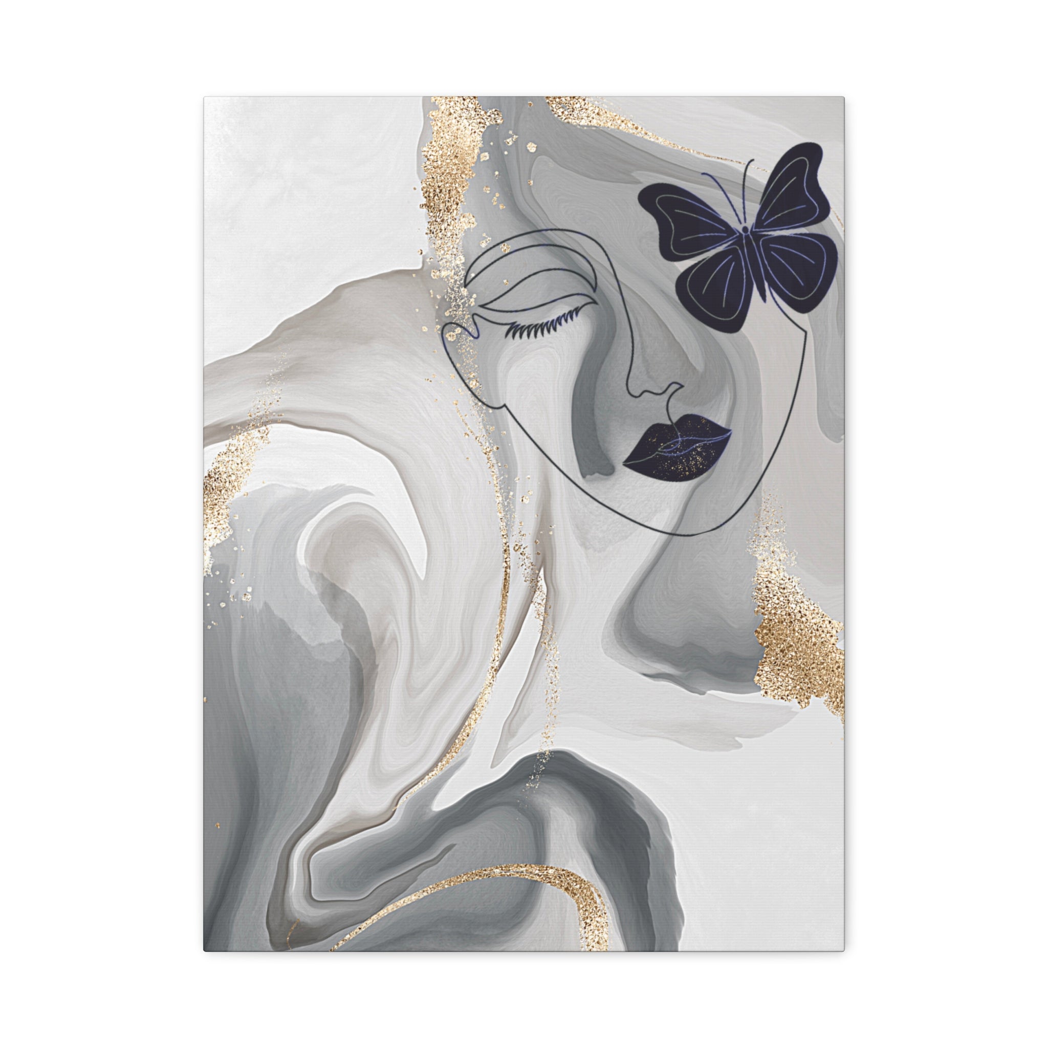 Grey Marble Dream: Matte, Stretched Canvas, 1.25" Thick